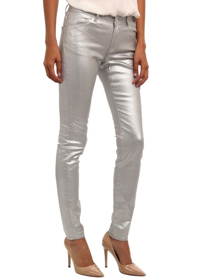 Would You Wear Metallic Jeans Who What Wear