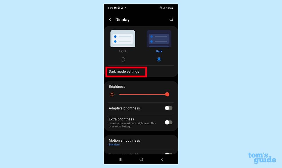 How To Manage Dark Mode On The Galaxy S23 Tom S Guide