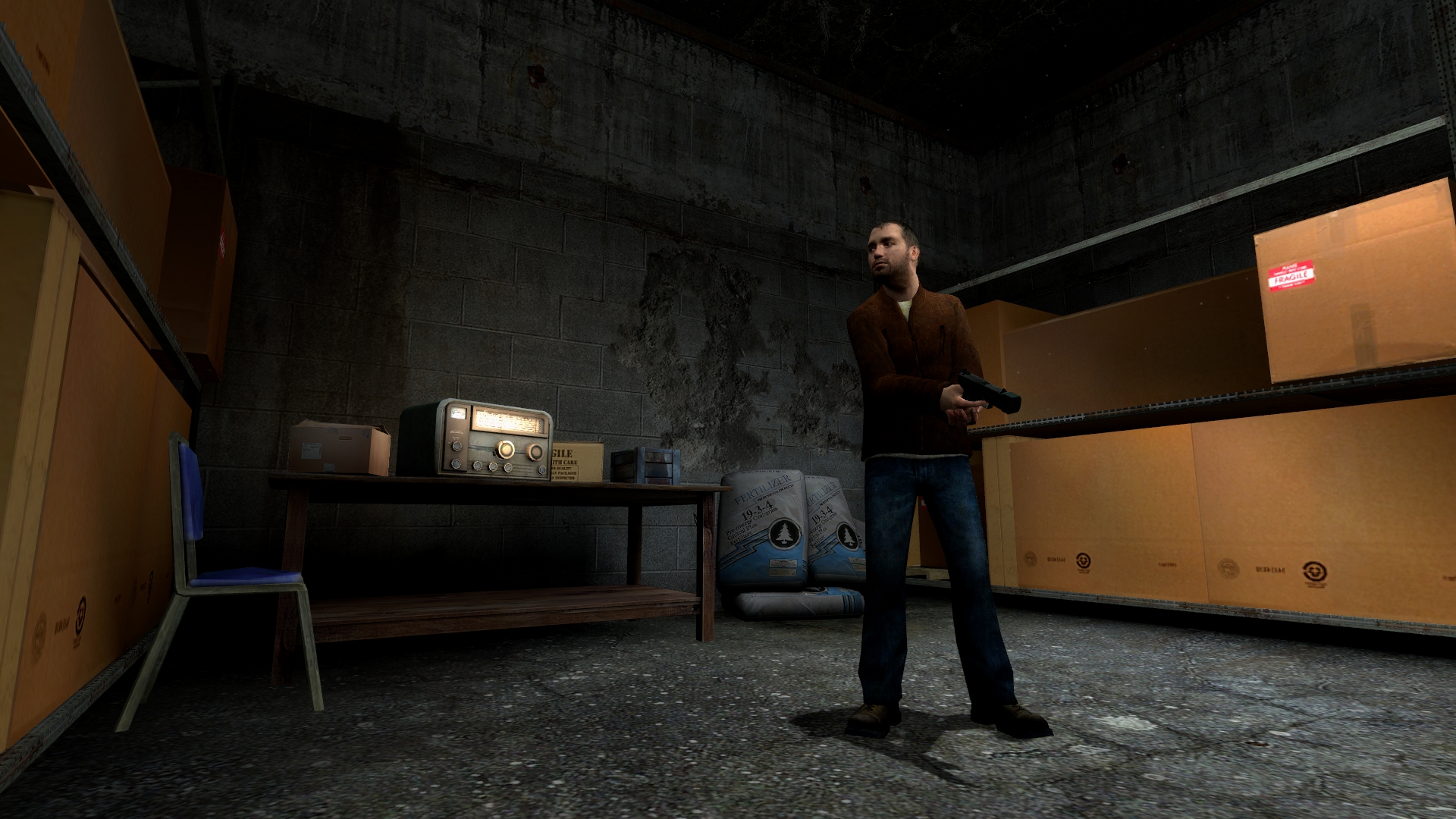  This fixed-camera survival horror mod is like a Half-Life and Resident Evil teleporter accident 