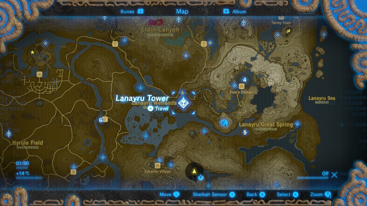 zelda breath of the wild shrine maps and locations