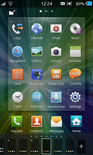 Samsung wave iii put apps on home screen