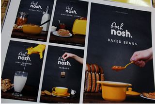 Posh Nosh is a cheeky campaign designed to promote the food court section of Selfridges