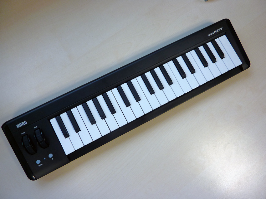 The microKey offers 37-note, velocity-sensitive playability.