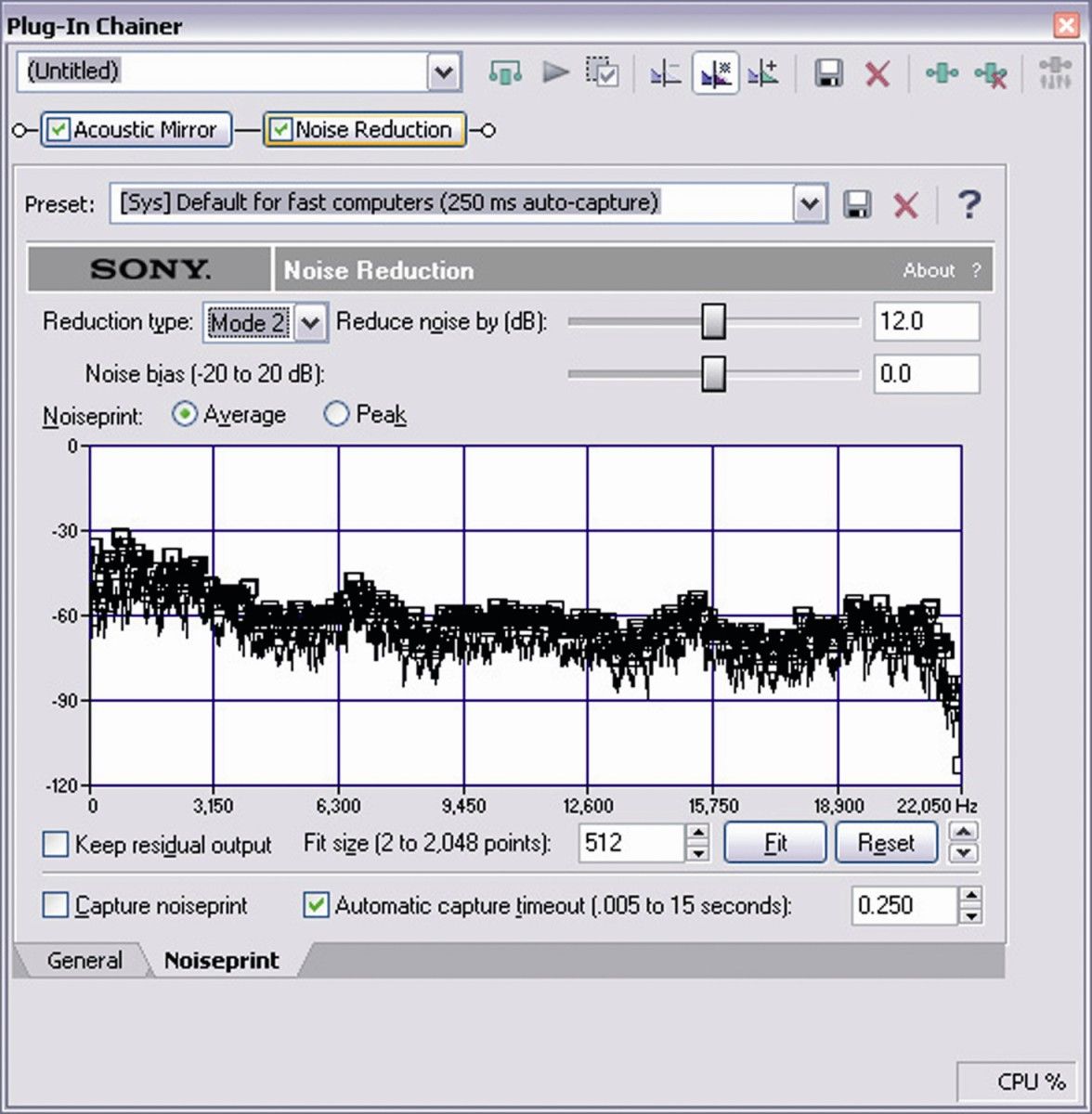 Sony's noise reduction software is included free, along with CD Architect
