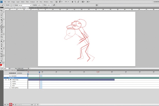 animation in Photoshop: step 7