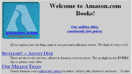 This is how it started, back when most people didn't know what the World Wide Web was