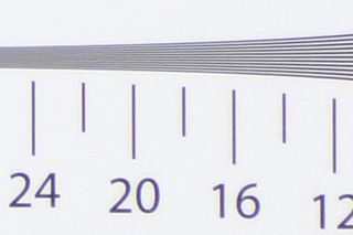Cropped iso 100 resolution chart image