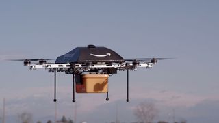 Amazon drone flying