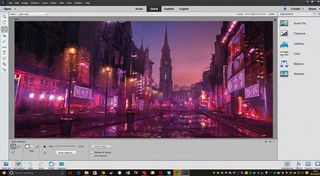 Adobe puts all Elements' most eye-catching features up front, so you can quickly improve your photos with some impressive effects.