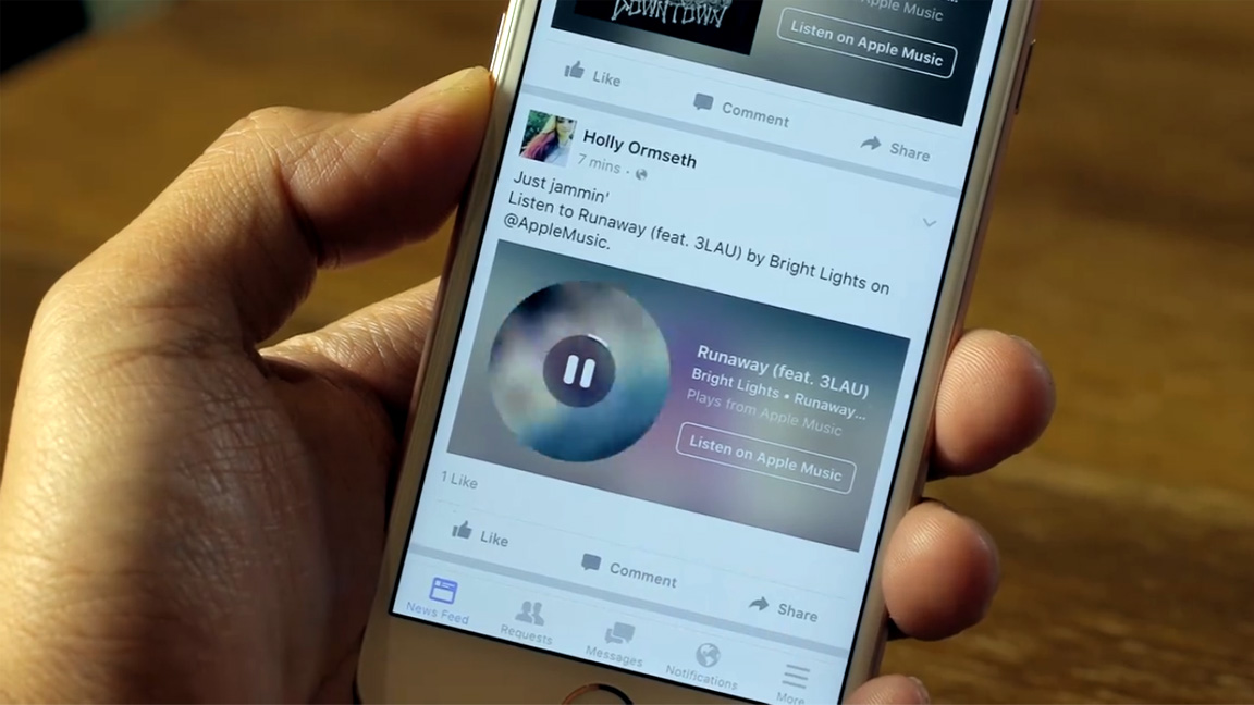 Facebook unveiled Music Stories, allowing music streaming from your iPhone app