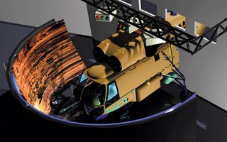 Collimated optical path simulation often utilises tørus shaped displays for heightened immersion and greater uniformity