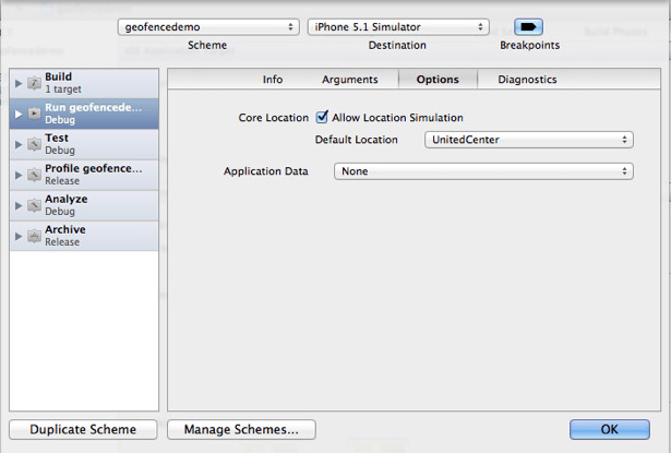 Geofencing: Configuring the Run action