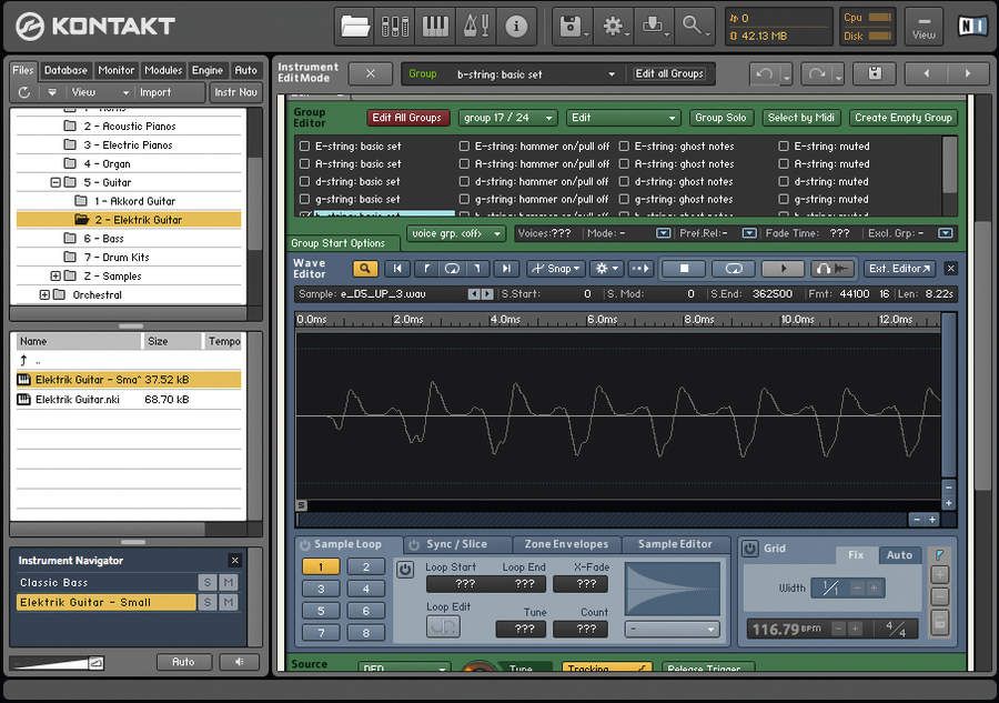 Extensive audio editing features have been implemented.