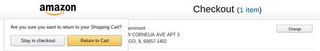 Amazon can be frustrating at the checkout stage if you want to add something else