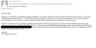 The refund letter sent to Smart.