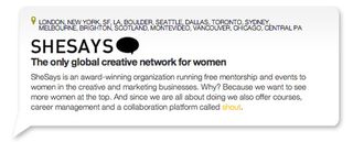SheSays supports women in the creative and marketing industries: "We thought rather than whinging, we should do something"