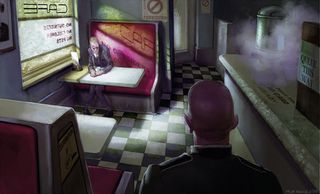 How to paint modern noir with one-point perspective