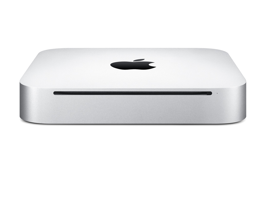 The new Mac mini is 7.7 inches square and 1.4 inches thin.