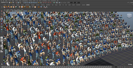 Golaem Crowd proposes a new interactive previzualisation of the crowd simulation