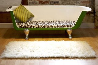 This beautiful bath sofa was inspired by the couch that features in classic film Breakfast at Tiffany's