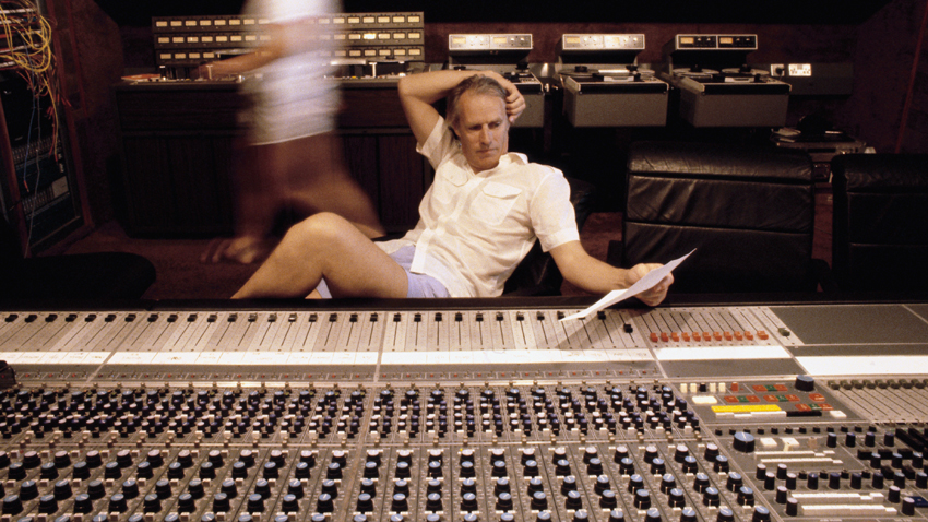 George Martin behind the console in the &#039;80s