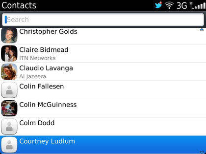 BlackBerry bold 9900: contacts