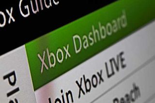 Xbox screen closeup