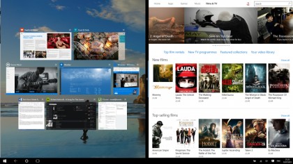 You're able to split the screen between apps
