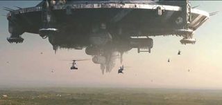 District 9's alien craft hovered menacingly over Johannesburg