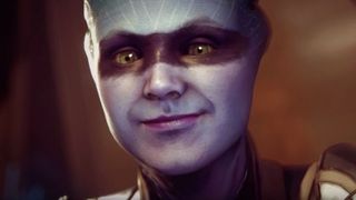 Mass Effect character smiling