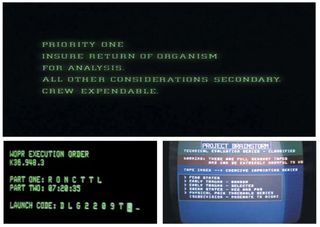 Top: Figure 3.3 Alien (1979). Bottom: Figure 3.4 War Games (1983); Brainstorm (1983)