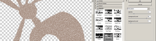 Reticulation filter adds some skin-like texture