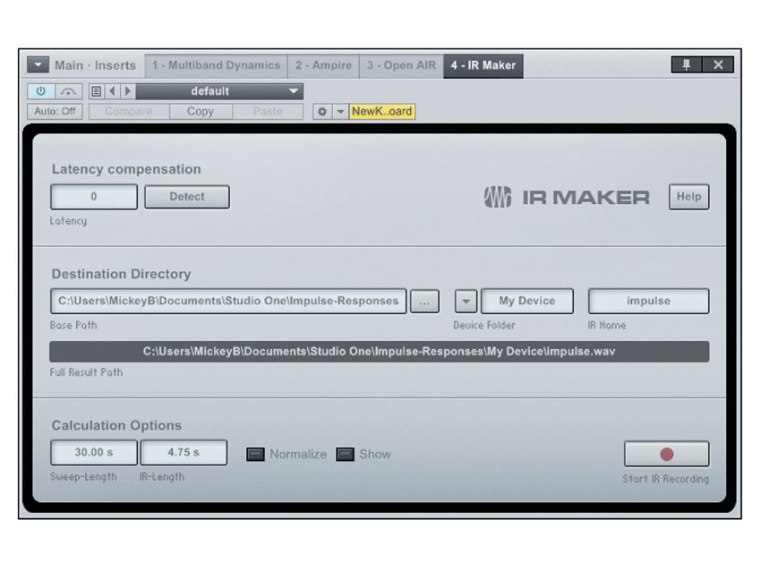 Studio One's new OpenAIR reverb effect employs convolution technology.