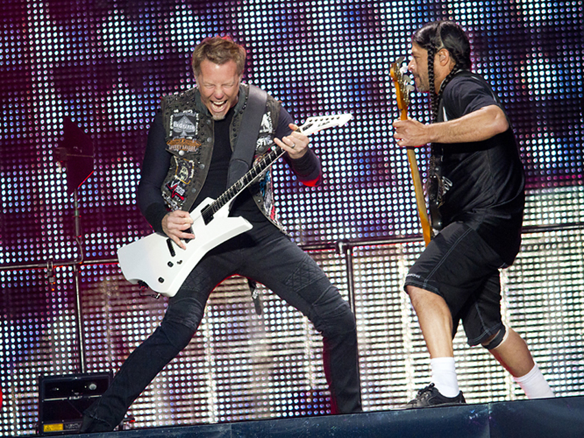 Metallica frontman James Hetfield and bassist Robert Trujillo
