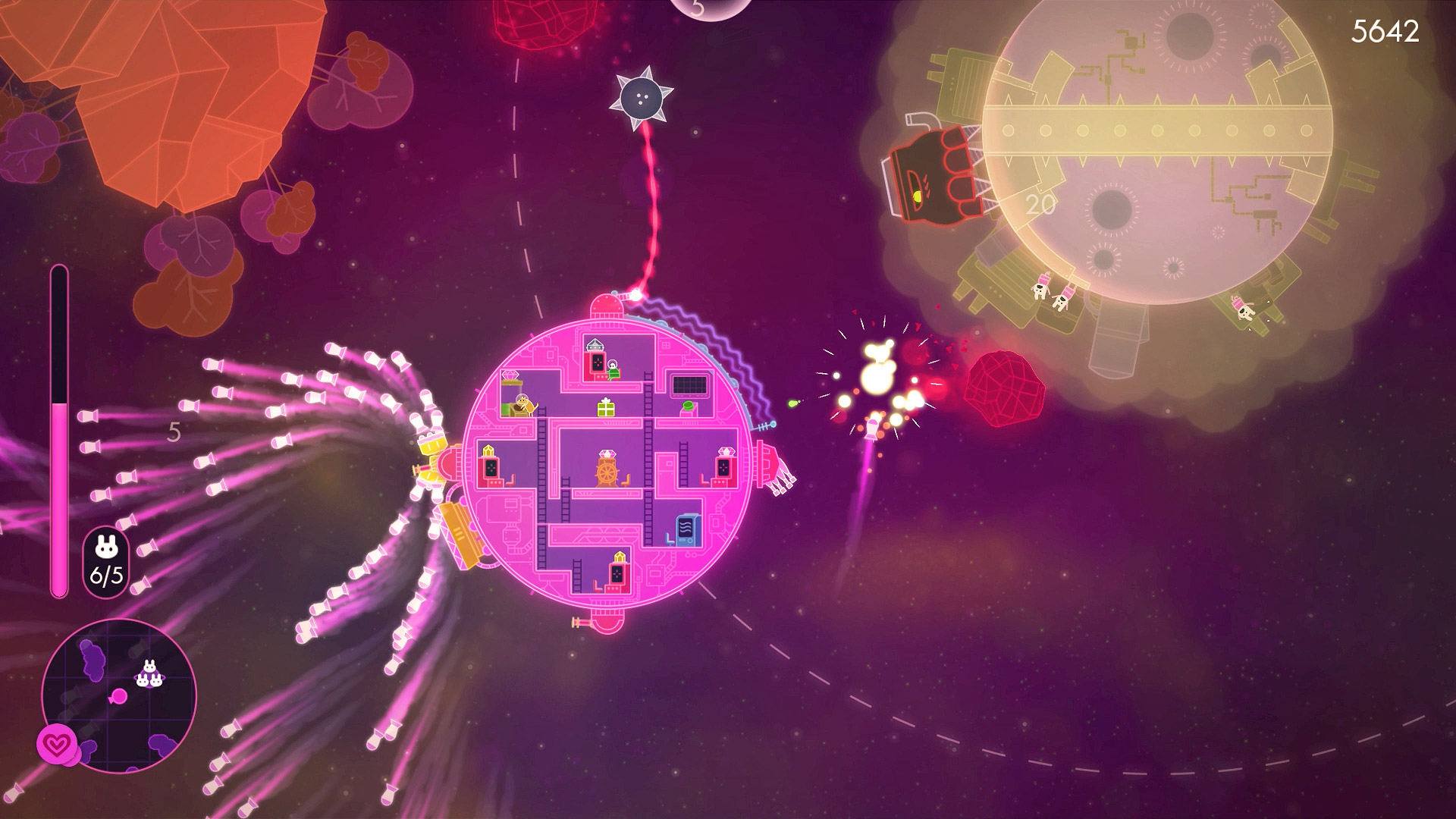 Lovers in a Dangerous Spacetime: 1- to 4-Player Co-op Space Shooter