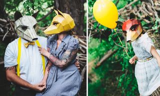 Geometric Halloween masks