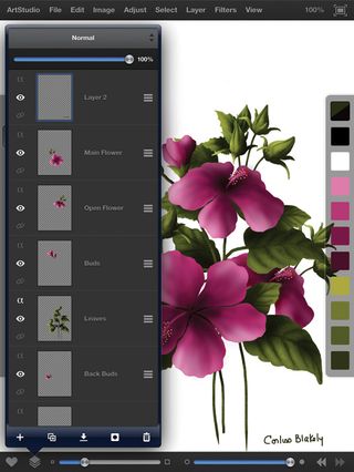 ArtStudio for iPad: control of layers is a cinch