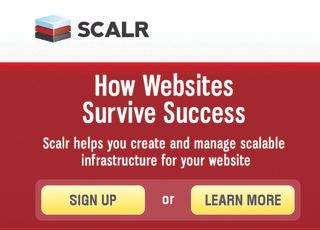 Scalr allows you to set the roles, behaviours and scaling rules of your server farm through a web-based GUI