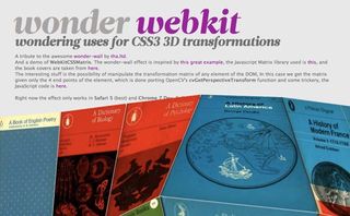 CSS 3D transforms: Wonder Webkit