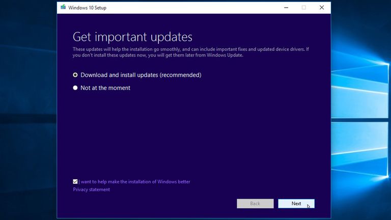 Start upgrade