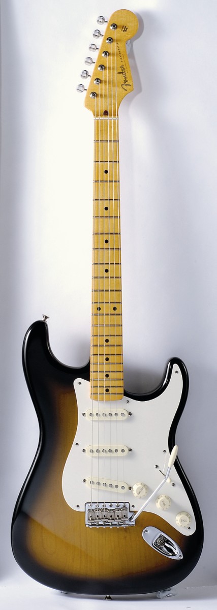 The model is based on Johnson's favourite 1957 sunburst with maple neck
