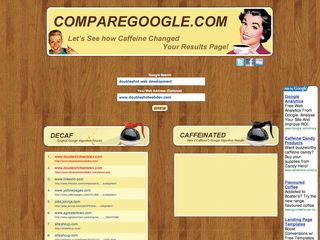 Google Caffeine compare