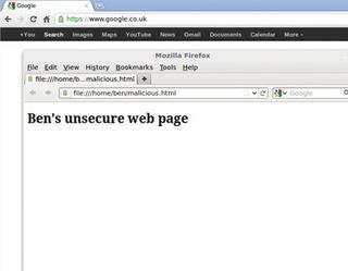 unsecure web page