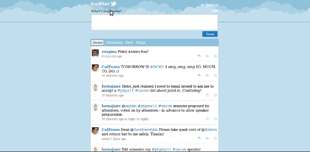Twitter's mobile site is accessible, since it doesn't require the ability to hover