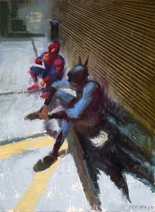 impressionist paintings of superheroes