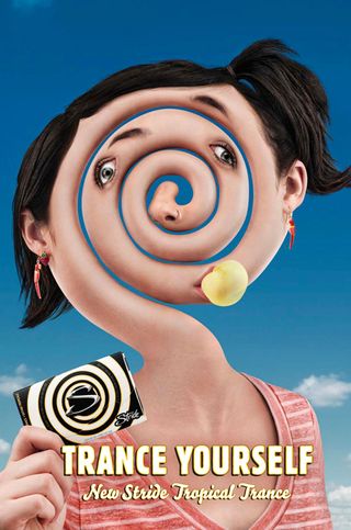Campau created quirky CGI characters for a Stride Gum print campaign