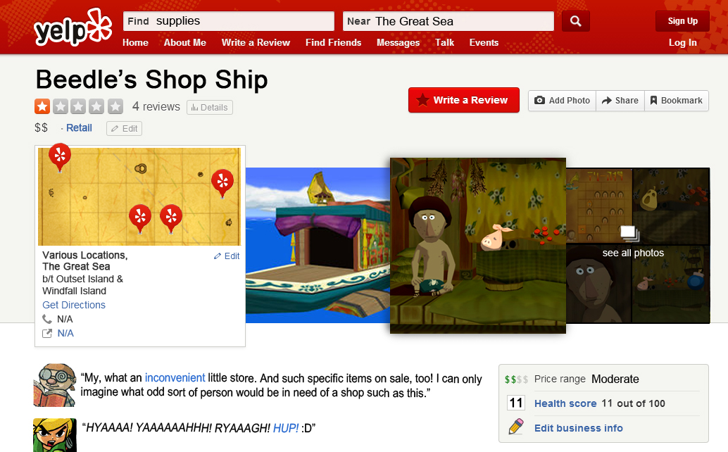 Beedles Shop Ship (The Legend of Zelda: The Wind Waker) by Tingle - 2/5 stars