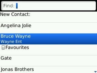 BlackBerry curve 3g: phone book