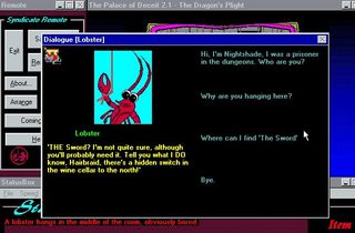 Huh. That lobster's generous with clues. I thought he was going to be shellfish.