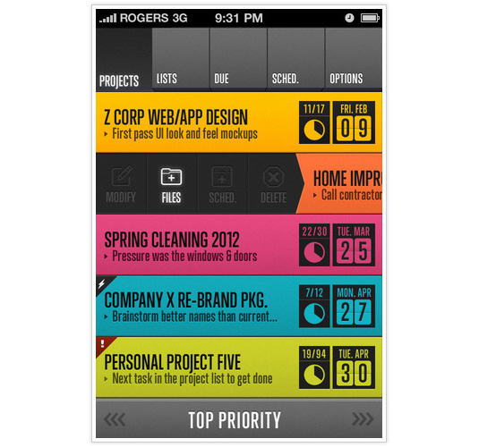 iPhone app designs: HQ 2.0